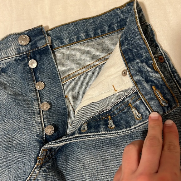 Re/Done mini skirt denim NWOT - Picture 2 of 6